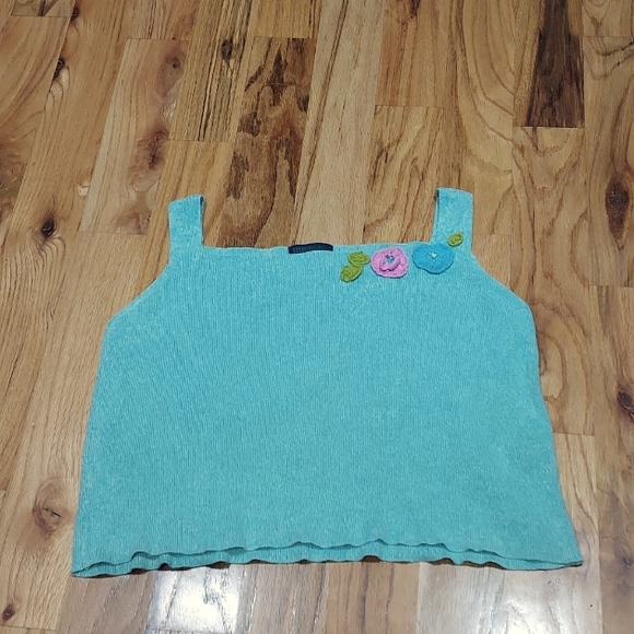 MicMac Vintage Knit Crop Sleeveless Top - Picture 1 of 5